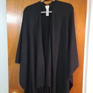 Chico' Black On Black Shawl/ Wrap One Size